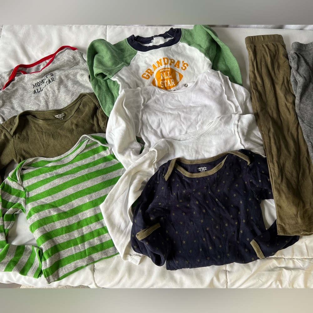 Carters Assorted Long Sleeve Onesie Tops and Pull on Sweats All Cotton
